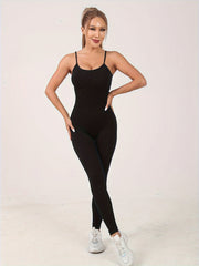 Seamless Yoga Sports Cami Jumpsuit Tummy Control Butt Lifting Skinny Shaping