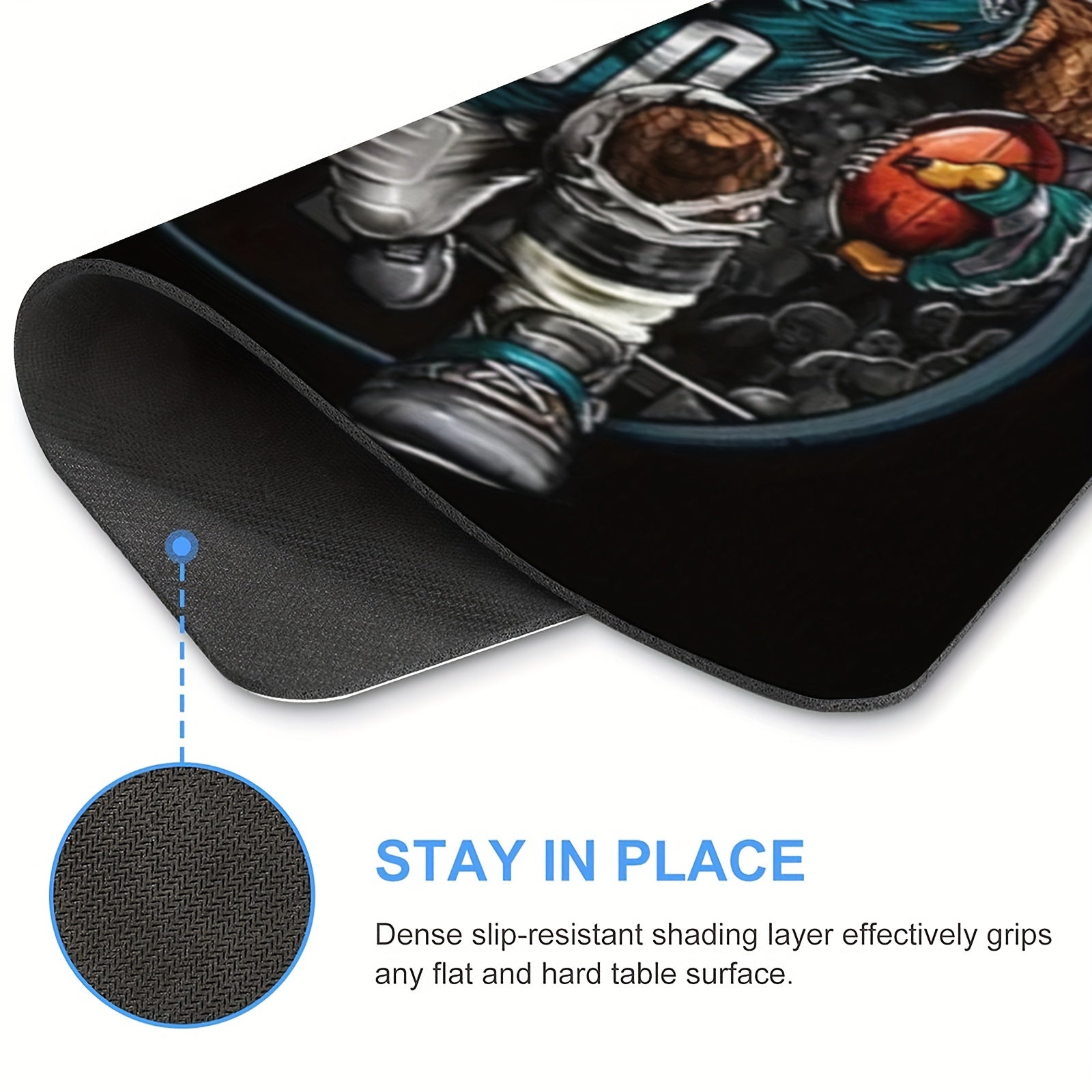 Personalized Textured Non Slip Rubber Base Mouse Pad