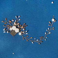 Bridal Flower Faux Pearl Headband Retro Head Piece Hair Accessories
