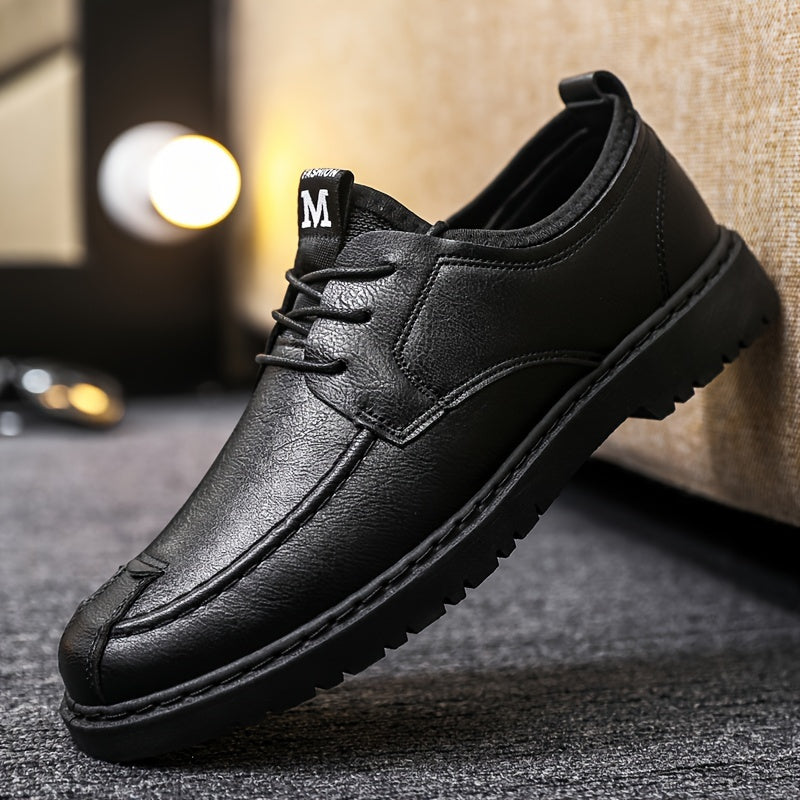 Men's Derby Lace-Up Dress Shoes For Office Business Formal Events