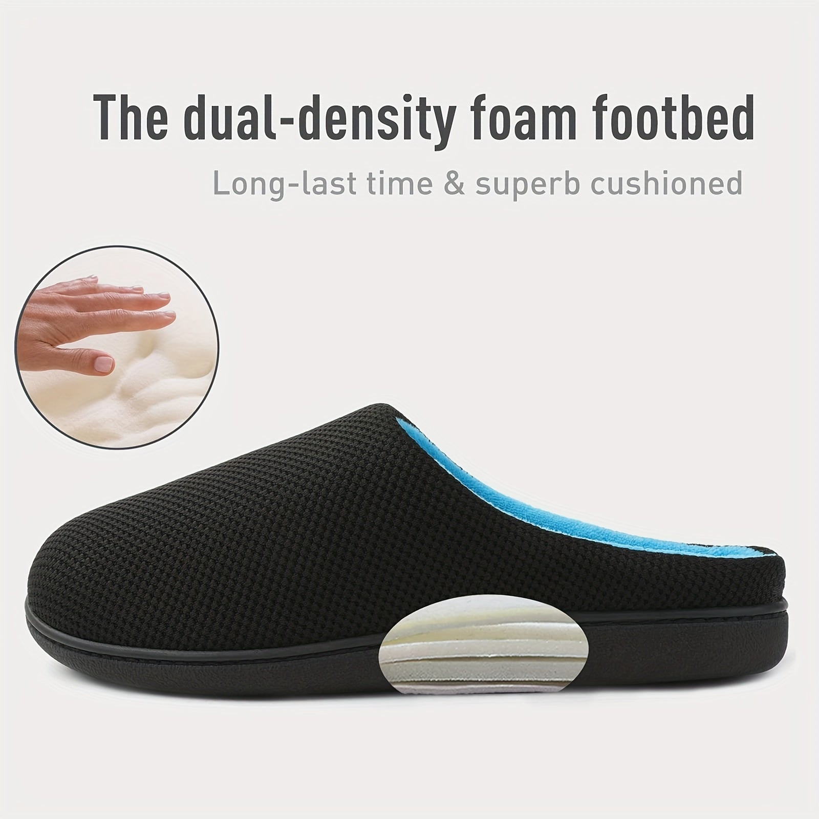 Men's Plush Slip On Slides Cozy House Slippers