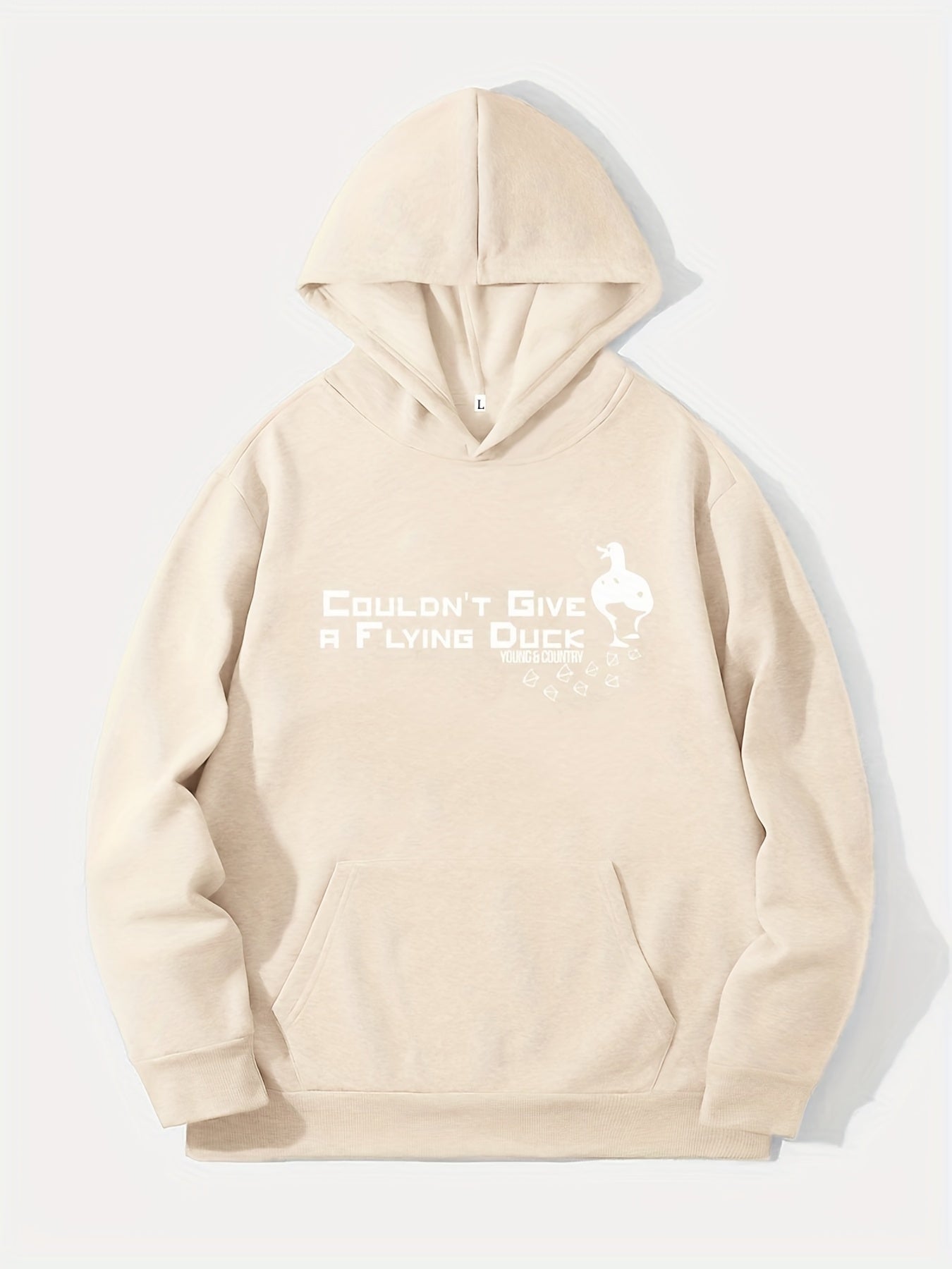 Duck Print Hoodie Men's Casual Graphic Pullover Hooded Sweatshirt