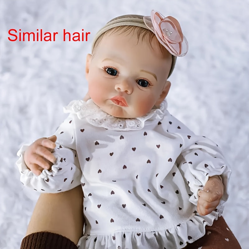 18 Inch Lifelike Reborn Baby Doll for Girls Soft Weighted Body