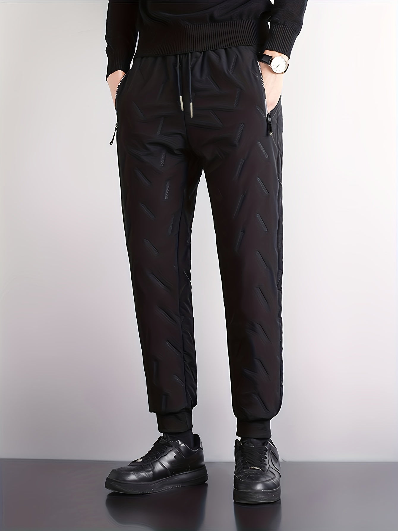 Men's Fleece Sports Joggers Casual Waterproof Thermal Pants