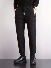 Men's Fleece Sports Joggers Casual Waterproof Thermal Pants