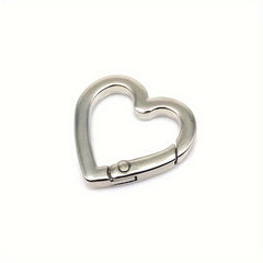 2pcs Heart Shaped Spring Buckle O Ring Openable Handbag Belt Strap