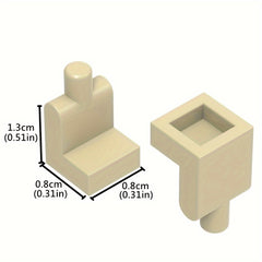 20pcs Building Block Fences, Three Colors for DIY Projects