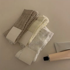5 Pairs Twist Textured Socks Women's Stockings