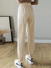 Casual Elastic Waist Jogger Pants