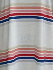 Stripe Print Short Sleeve Tee Dress