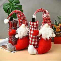 Christmas Faceless Doll Wine Bottle Sleeve Decoration