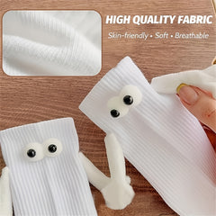 Couple Holding Hands Sweat-absorbing Cotton Socks