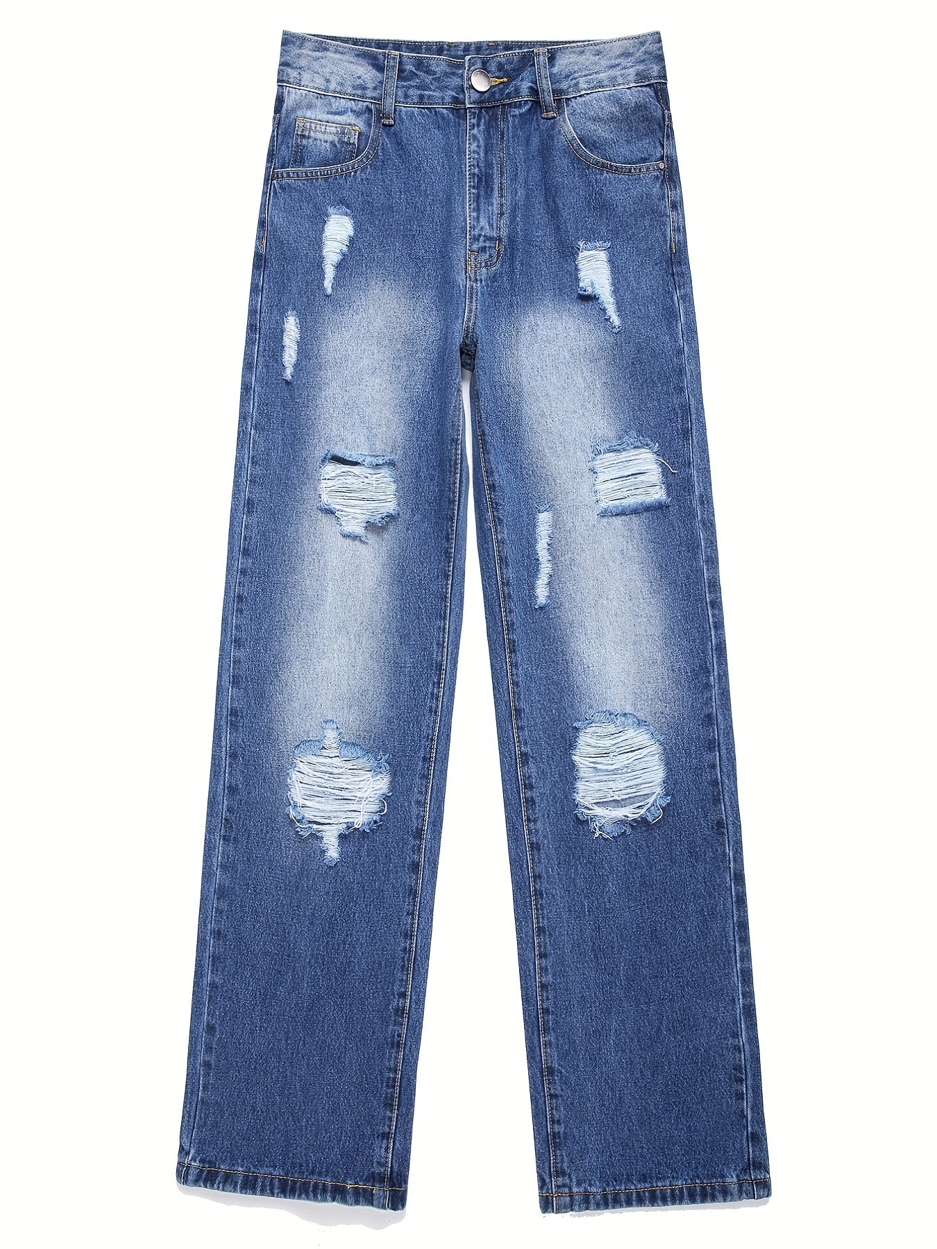 Men's Distressed Street Style Denim Jeans