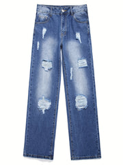Men's Distressed Street Style Denim Jeans