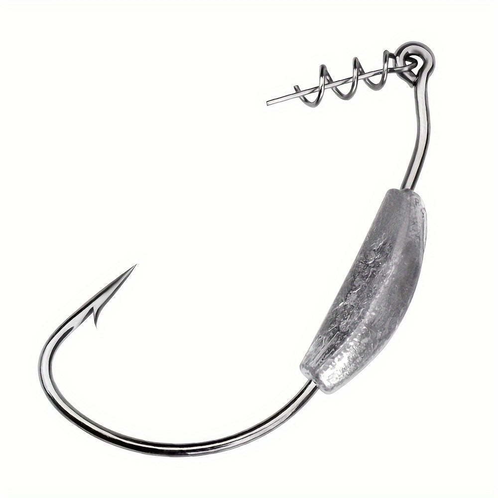 5pcs Offset Fishing Hooks 2g 7g Weighted Soft Bait Hook Jig Worm Hook
