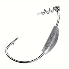 5pcs Offset Fishing Hooks 2g 7g Weighted Soft Bait Hook Jig Worm Hook