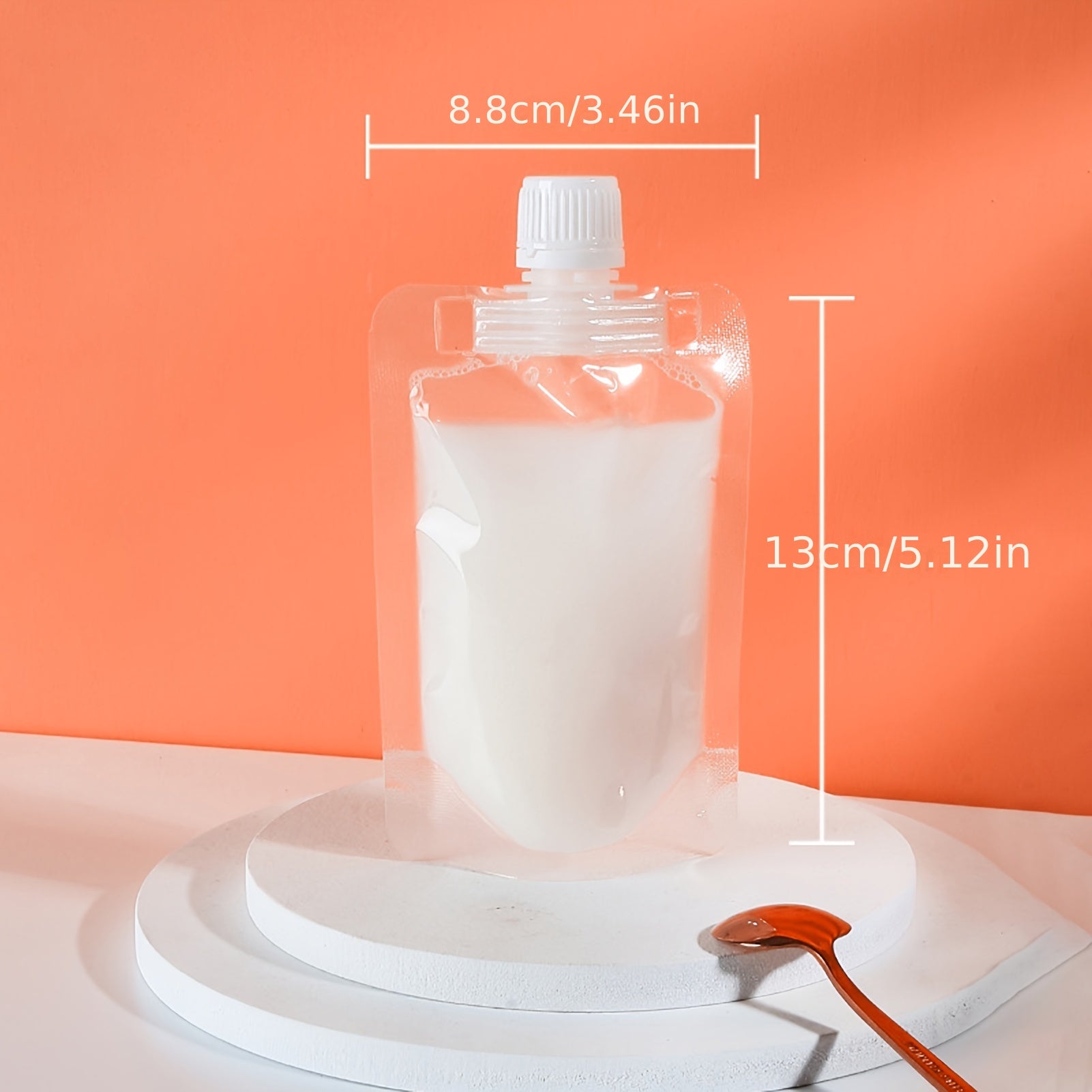 10pcs 100ML Storage Bag Pour Spout Sealed Leak Proof Food Cereals Beans