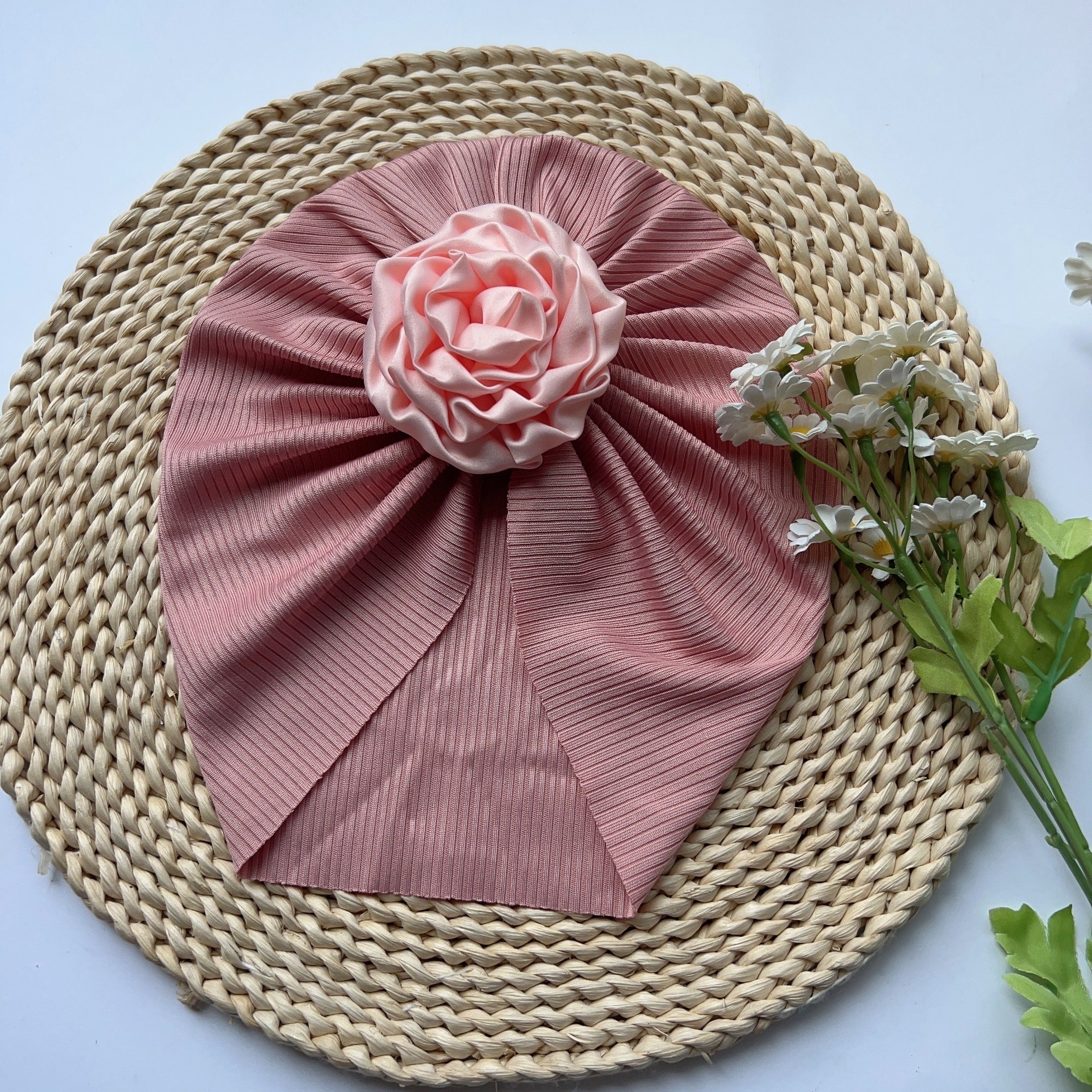 Baby Girls Flowers Cap Hat Soft Hair Wrap Head Accessories