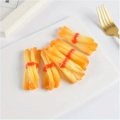 Tomato Sauce French Fries Earrings DIY Accessories Food Display Models