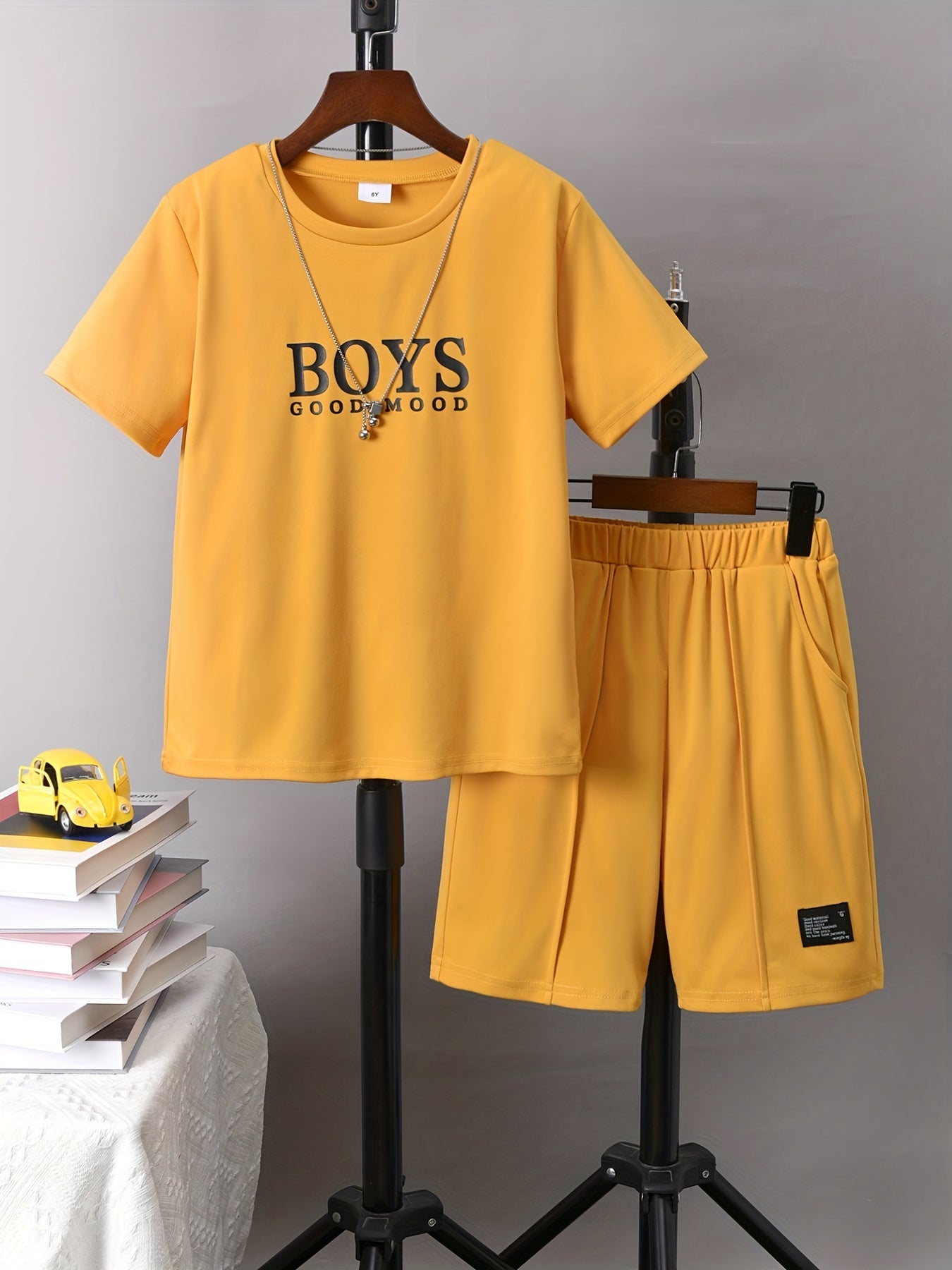 Boys Good Mood Boys Casual Outfit Round Neck T shirt & Shorts