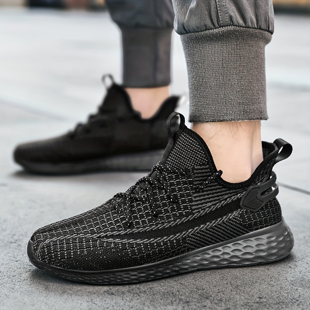 Men's Breathable Running Shoes Non Slip Lace Up Sneakers