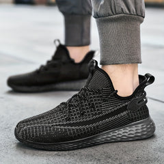 Men's Breathable Running Shoes Non Slip Lace Up Sneakers