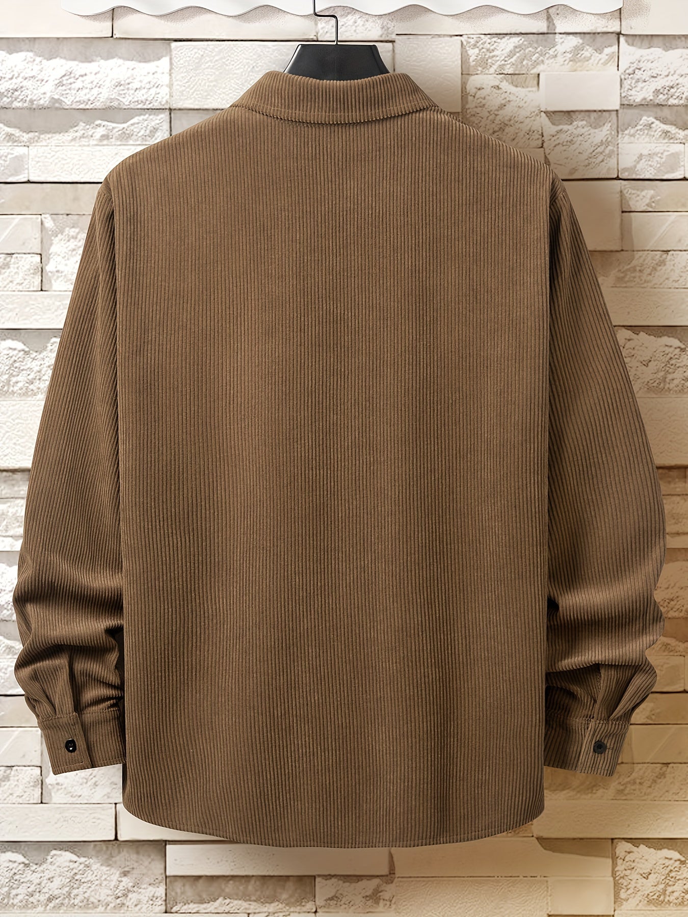 Men's Corduroy Long Sleeve Shirt for Spring Autumn