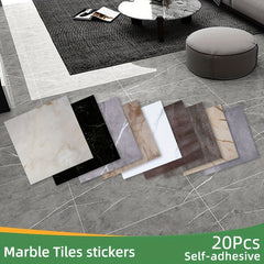 20pcs PVC Marble Floor Stickers Self adhesive Waterproof Bathroom Decals 30