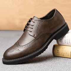 Men's Carved Derby Shoes Non Slip Formal Shoes For Wedding Business