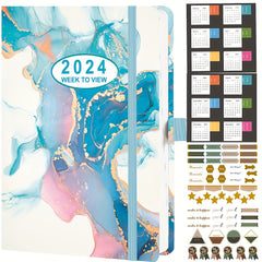 A4 Faux Leather Weekly Diary Jan-Dec, School Business Office