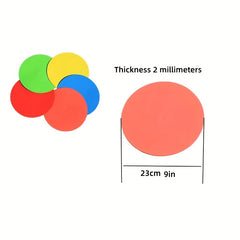 10pcs Non Slip Rubber Agility Markers Flat Field Cones for Sports Training