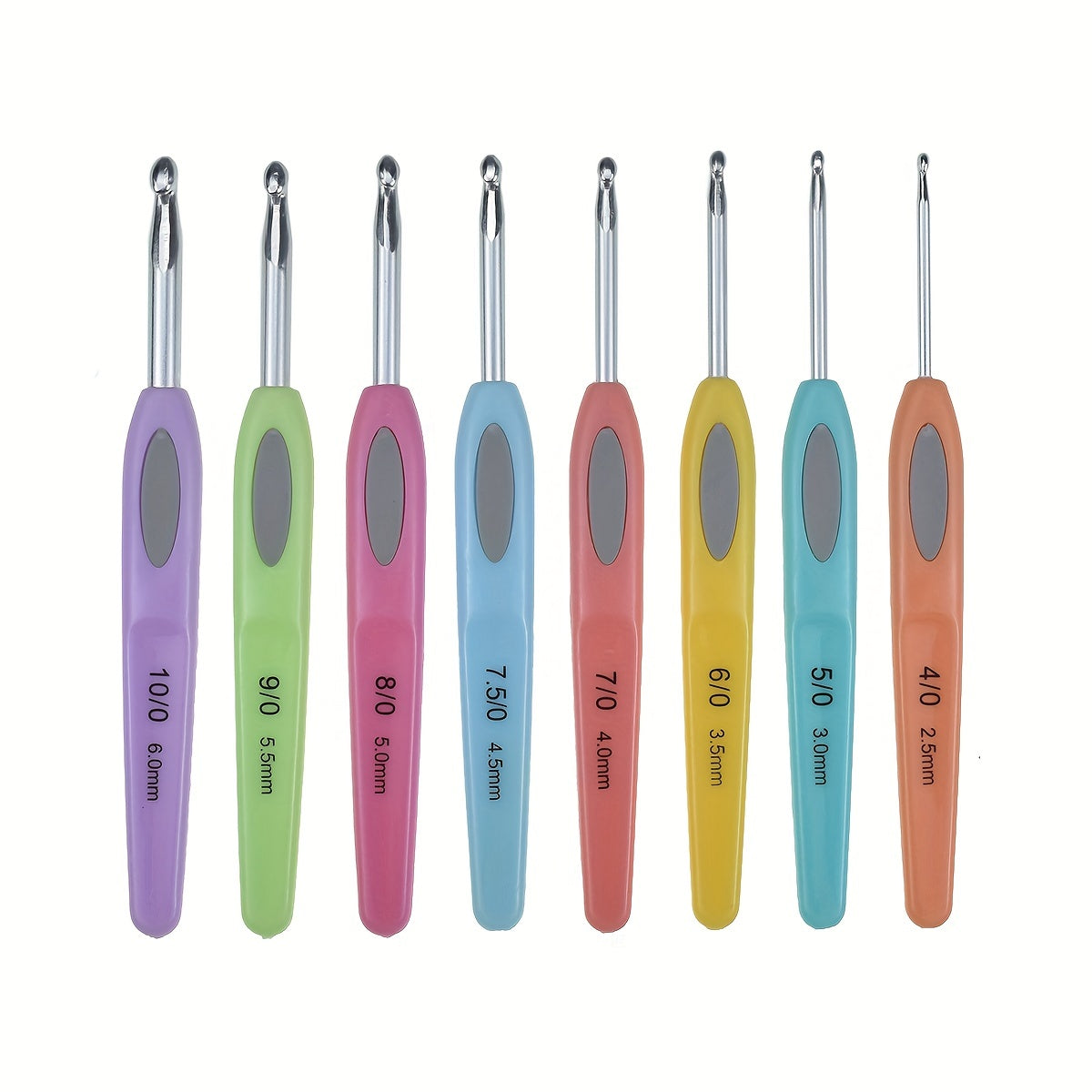 8pcs Crochet Hooks Kit Set Ergonomic Handle For Arthritic Hands