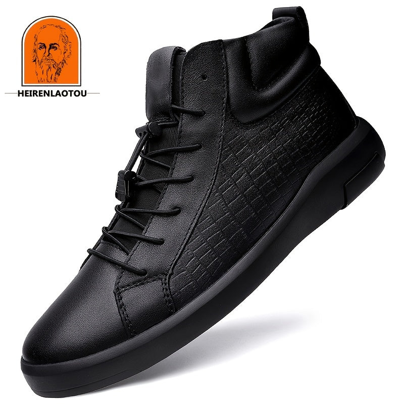 Men's No Tie Ankle Boots Casual Walking Shoes
