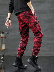 Men's Camo Cargo Pants w/ Pockets for Spring & Fall