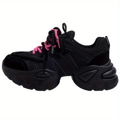 Chunky Sneakers Lace-up Non-Slip Dad Shoes Height Increased Casual Running Shoes