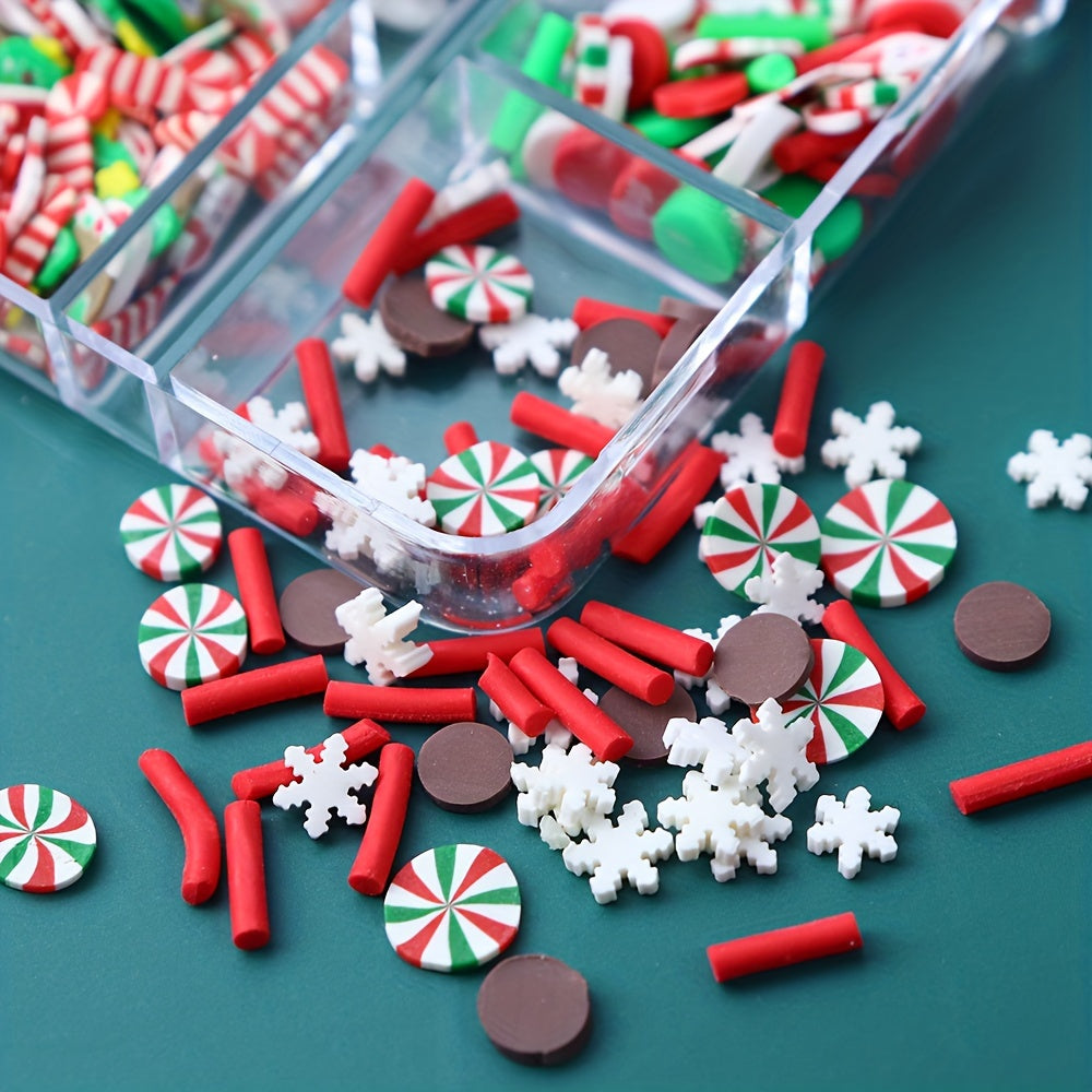 Christmas Clay Slices Resin Mold Filler Snowman Gingerbread Snowflake Shaker Jew