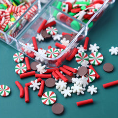 Christmas Clay Slices Resin Mold Filler Snowman Gingerbread Snowflake Shaker Jew