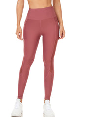Mesh Contrast Sports Leggings High Waist Yoga Pants