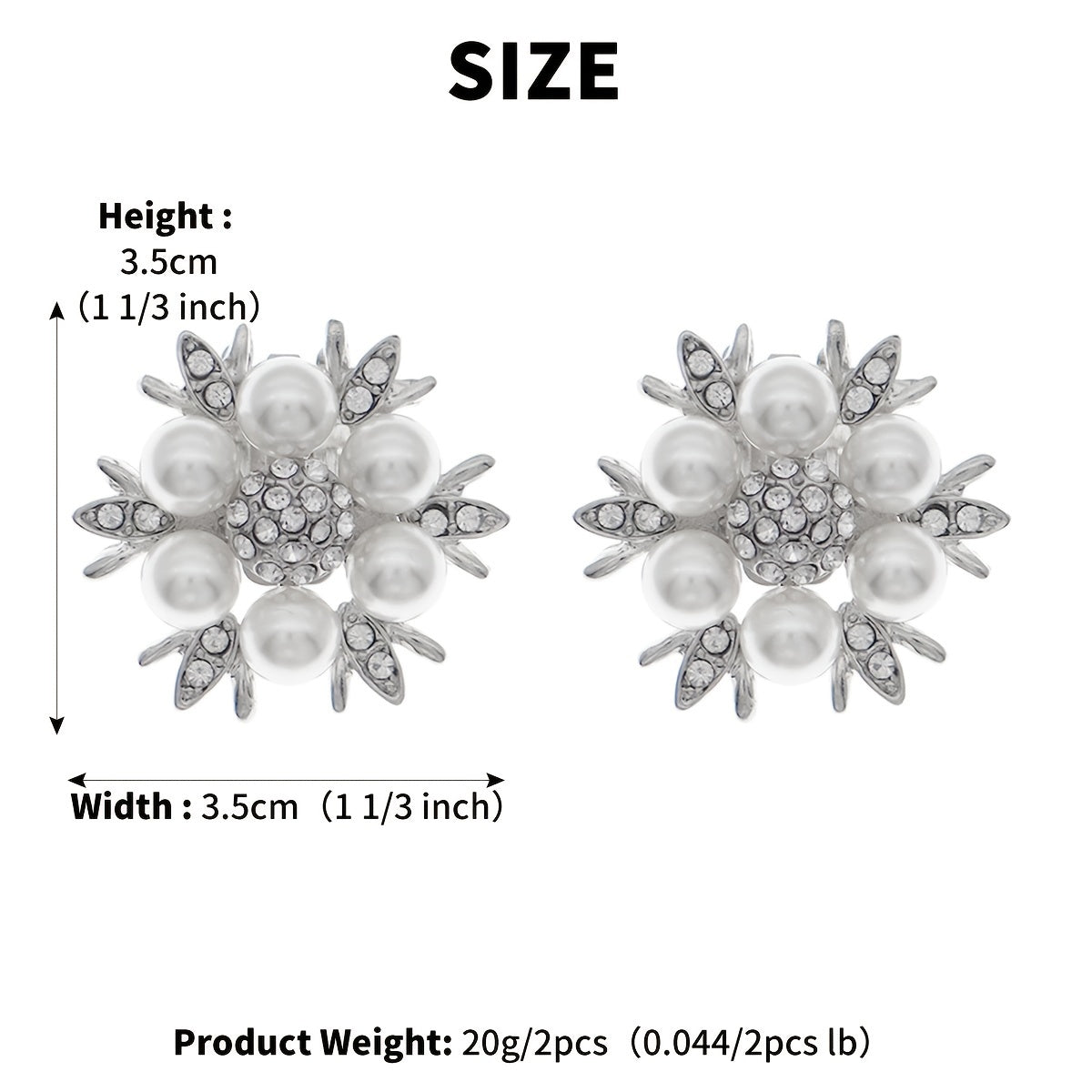 Crystal Rhinestone Pearl Shoe Clips Floral DIY Shoe Buckle Wedding Party