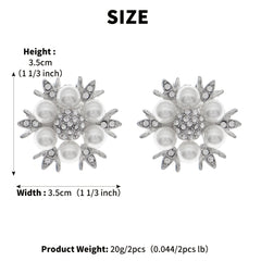 Crystal Rhinestone Pearl Shoe Clips Floral DIY Shoe Buckle Wedding Party
