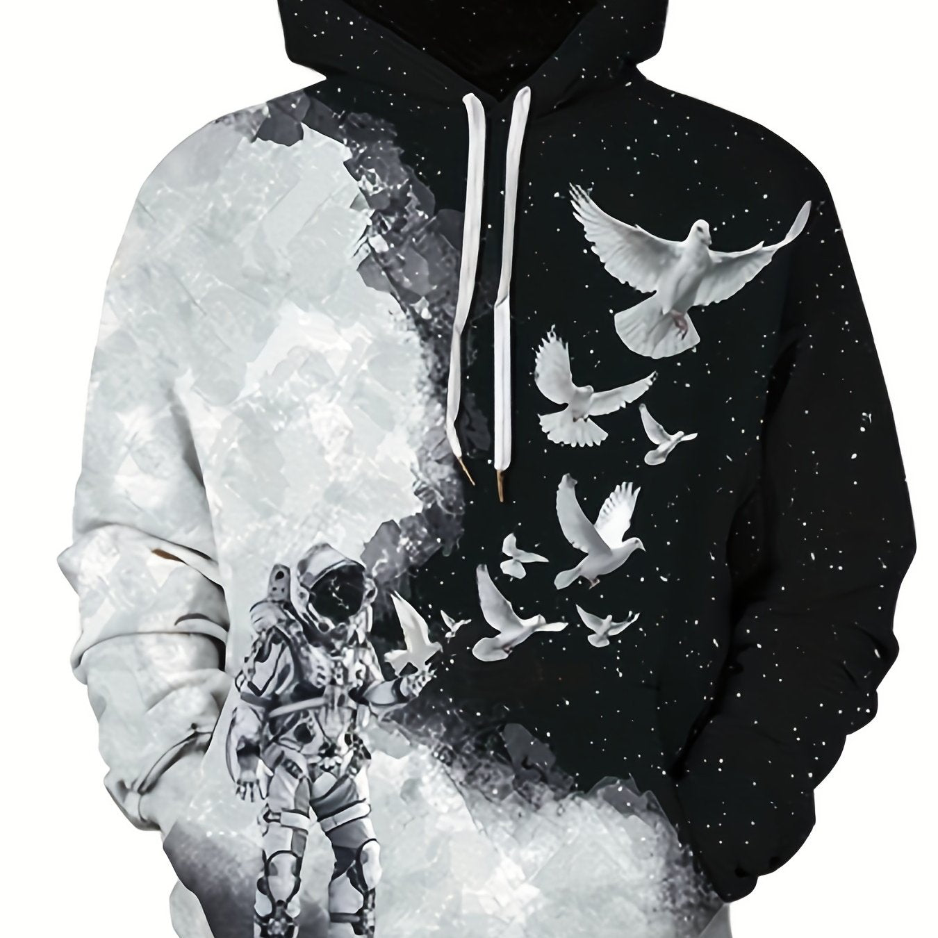 3D Graphic Print Hoodie Men's Casual Pullover Hoodie