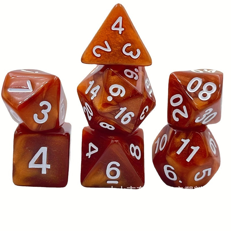 7pcs Sided Dice Set Table Games Funny Dice Game Family Gathering