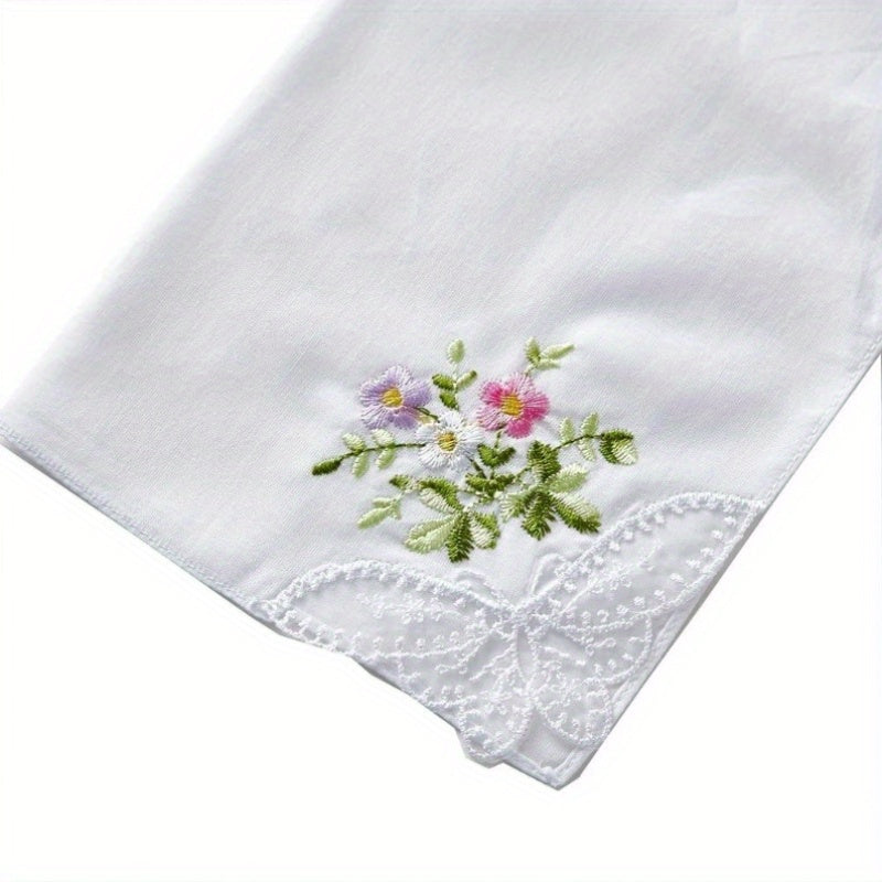 Embroidery Lace Handkerchiefs Set of 6 for Men and Women