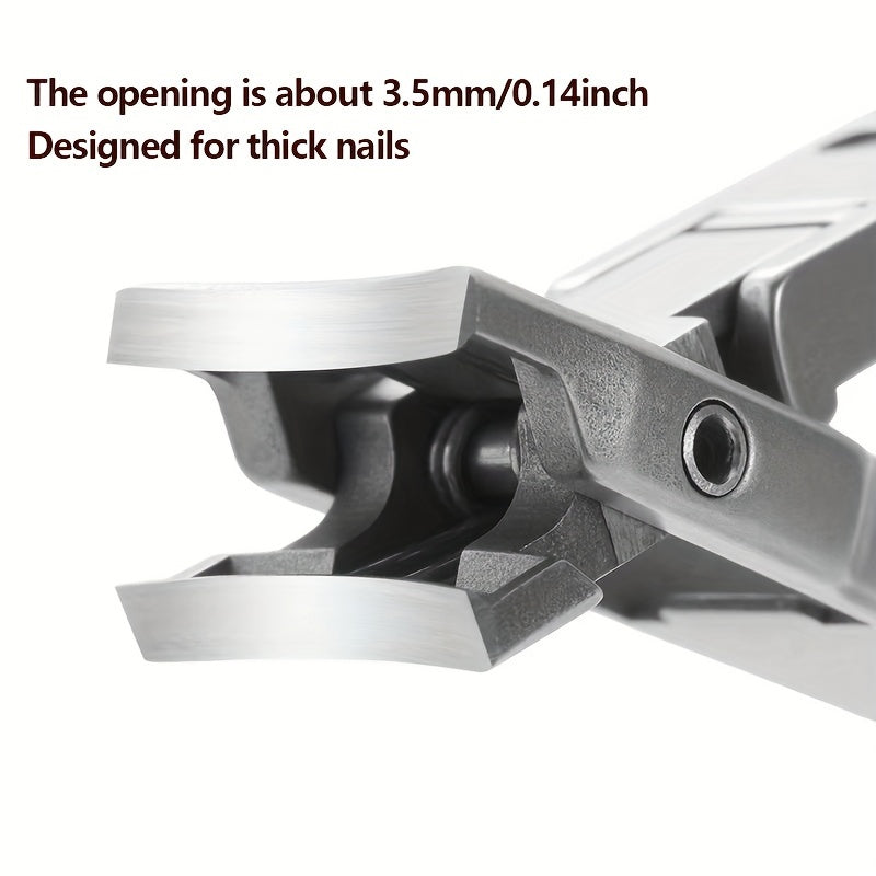 Portable Stainless Steel Folding Nail Clipper for Travel - Large Opening