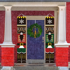 Life Size Nutcracker Outdoor Xmas Decor Soldier Model Banners