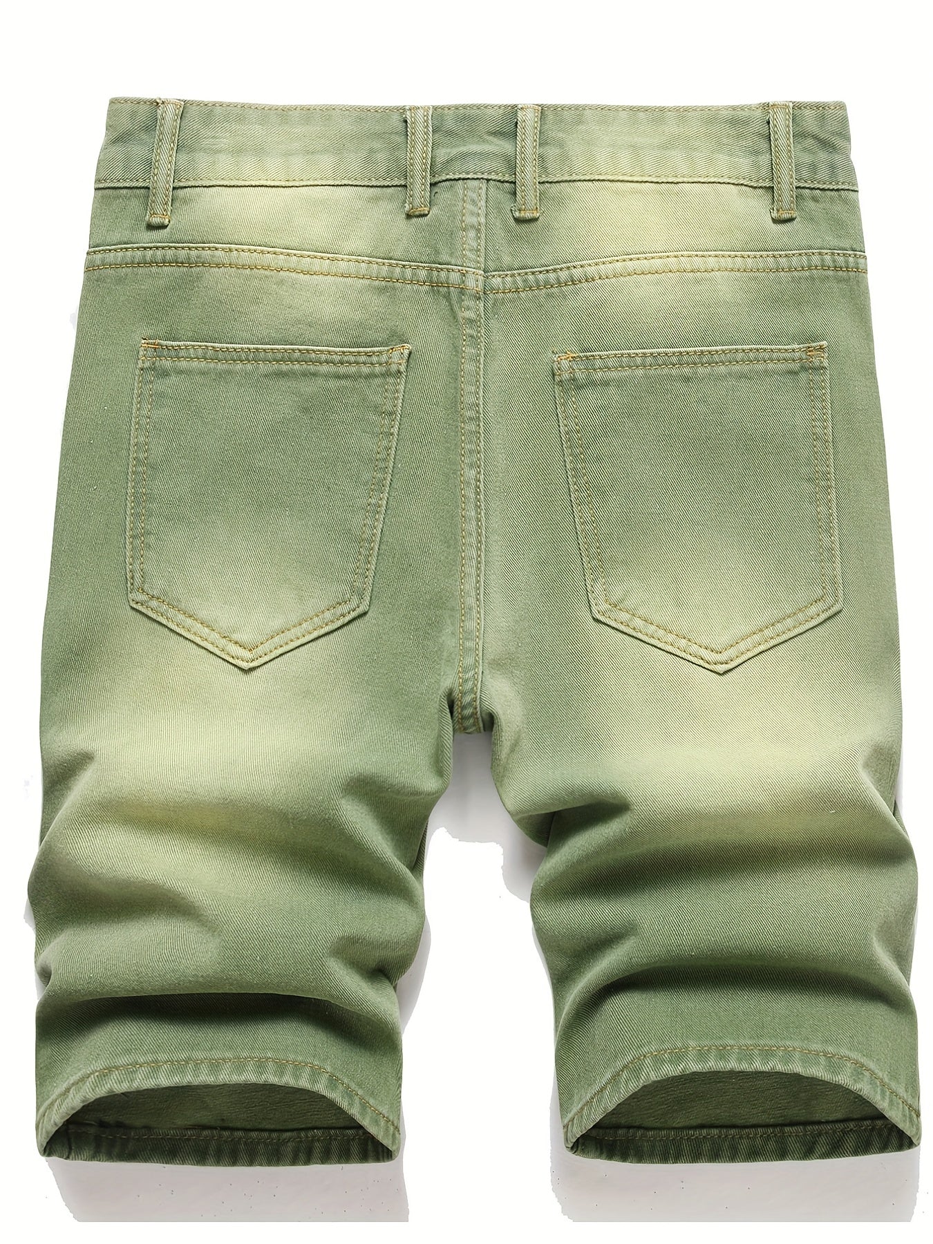 Men's Ripped Denim Shorts with Pockets for Summer