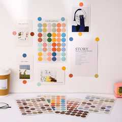 768 PCS Round Dot Stickers 0.8 Inch Coding Labels Morandi Circular Stickers