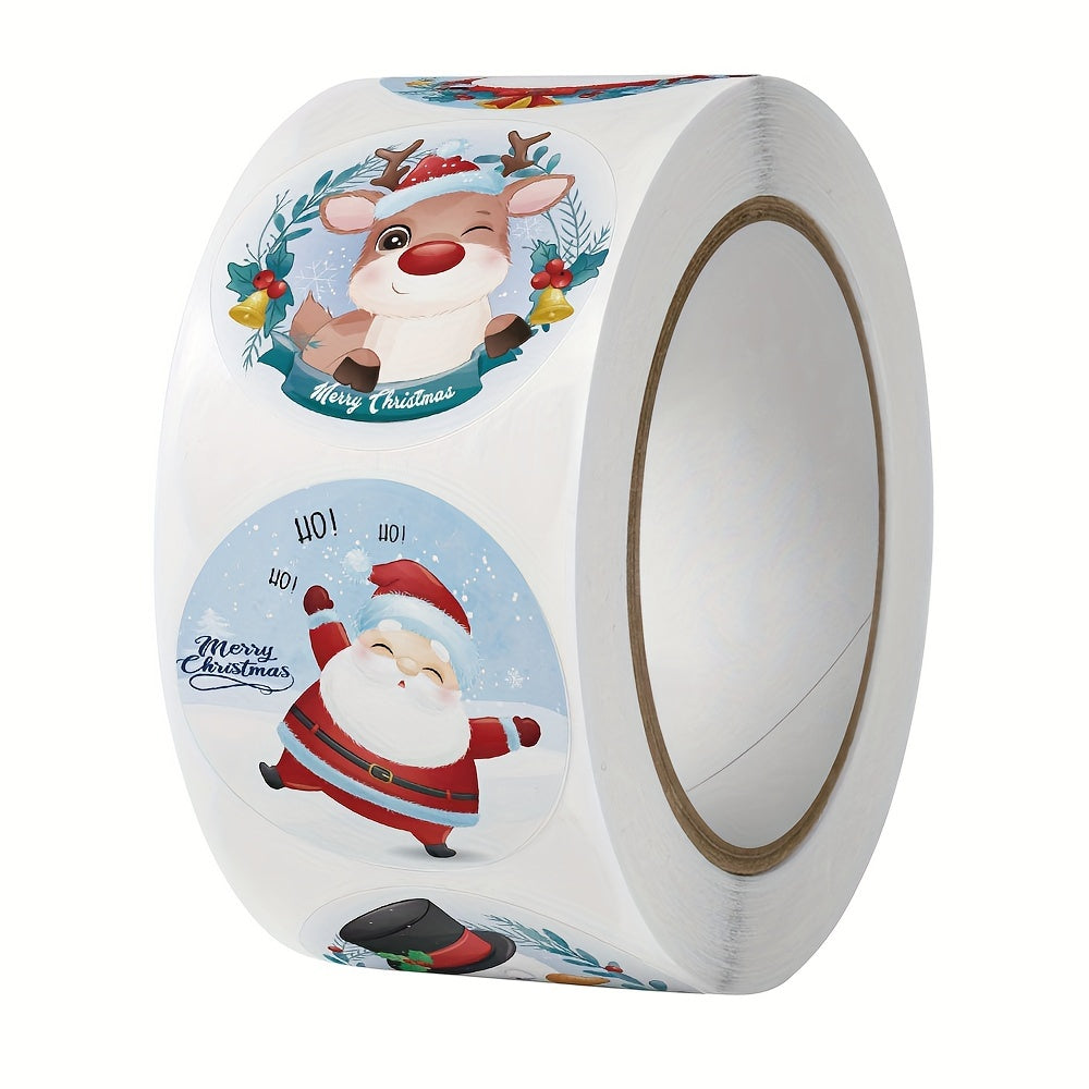 500pcs Christmas Theme Gift Label Sticker Box