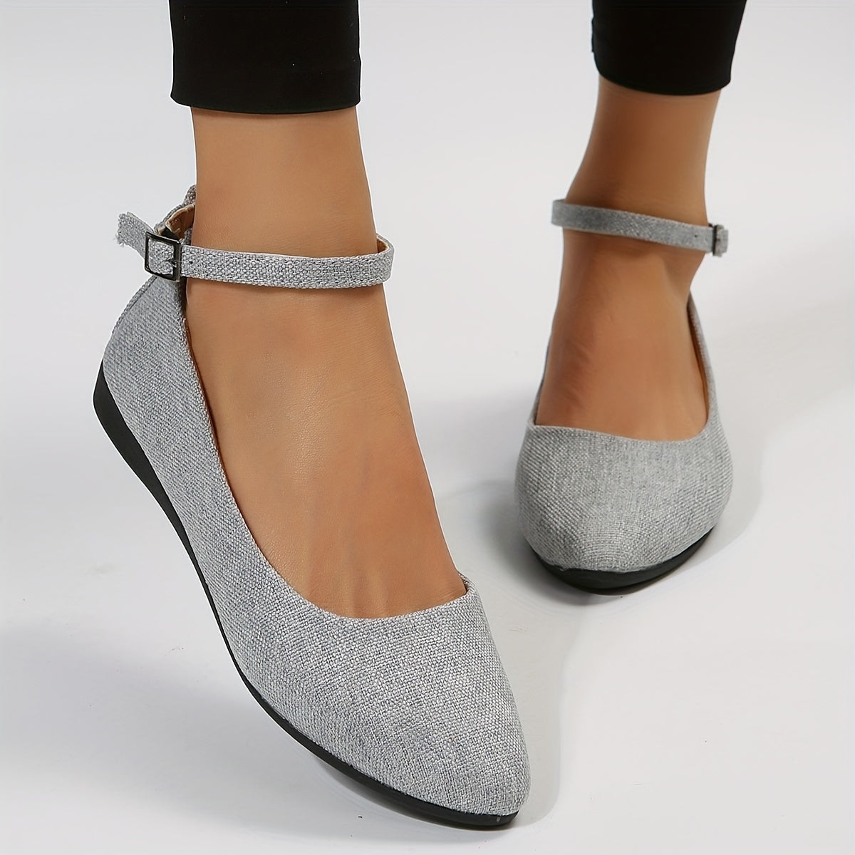 Women's Flat Casual Point Toe Strap Shoes Lightweight Shoes