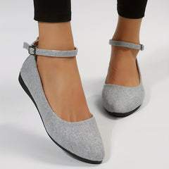 Women's Flat Casual Point Toe Strap Shoes Lightweight Shoes
